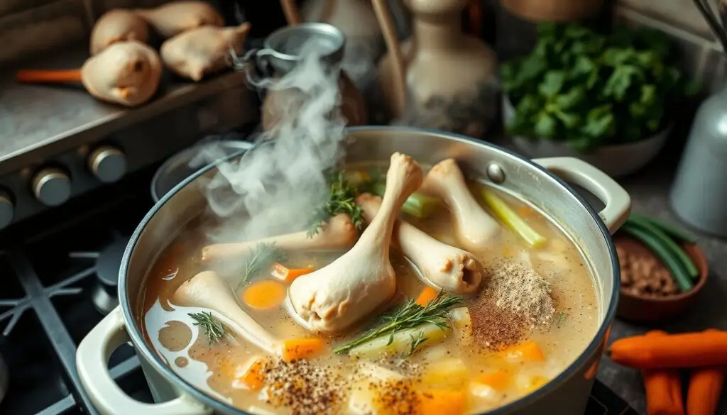 Chicken Bone Broth Preparation