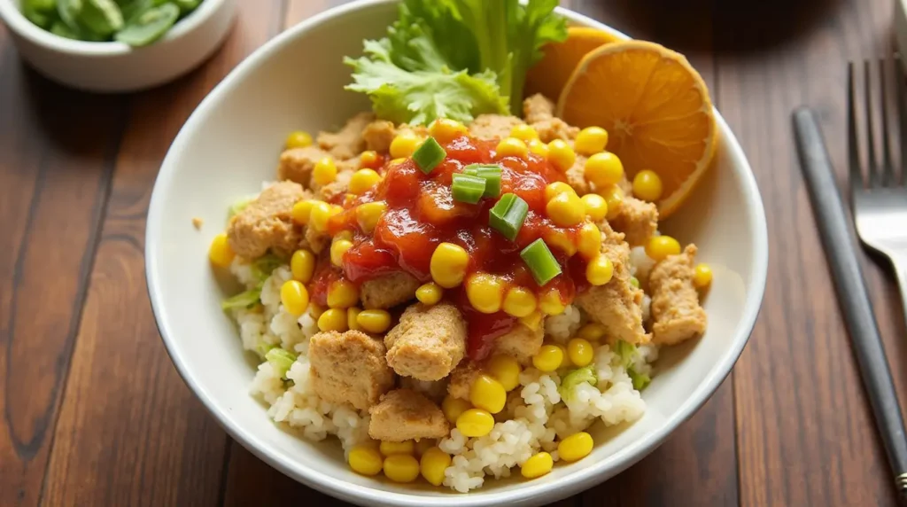 Corn Chicken Rice Bowl