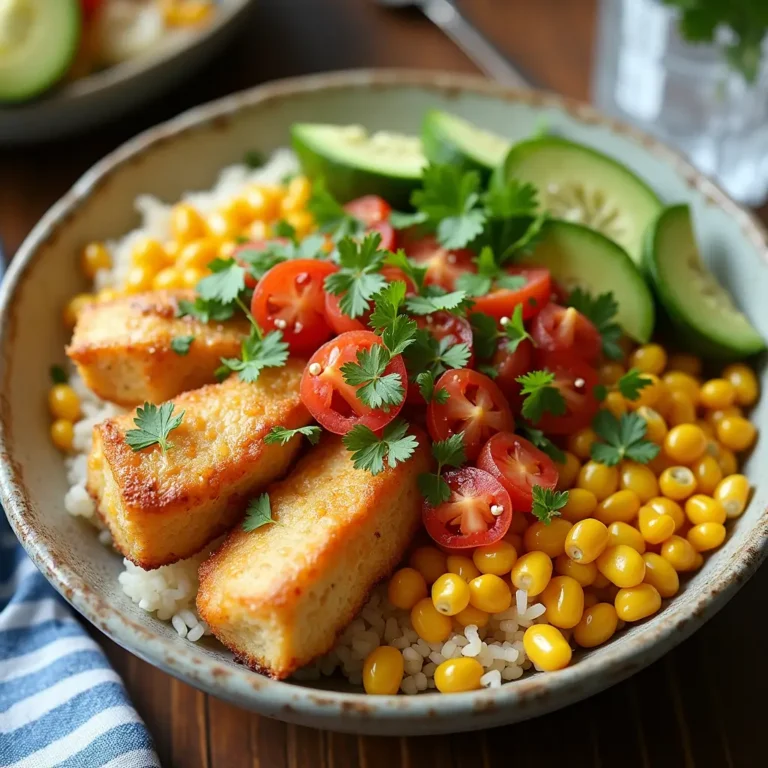 Corn Chicken Rice Bowl